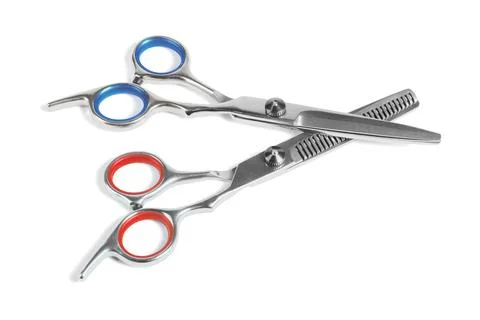 Two Pairs of Barber Scissors Stock Photos