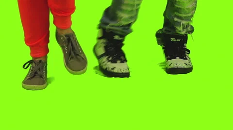 Two pairs of dancing feet, training Stock Footage 42455237