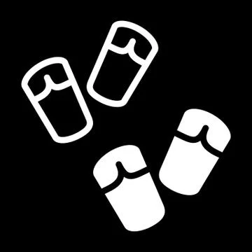 Two Pairs of flip-flops isolated on white background. Vector icon Stock Illustration