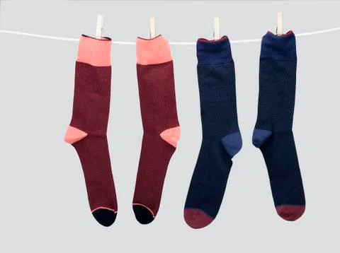 Two pairs of socks Stock Photos