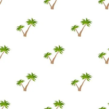 Two palm trees pattern seamless vector Illustrazione stock