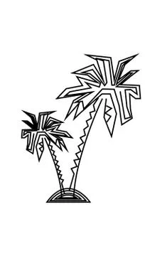 Two palms island Stock-Illustration