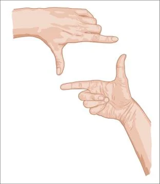 Two palms sketch Stock Illustration