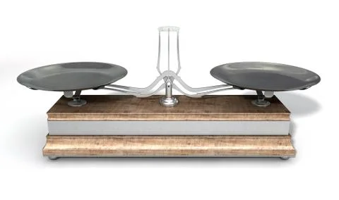 Two Pan Balance Scale Stock Illustration