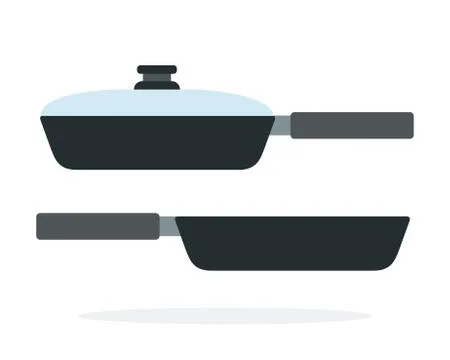 Two pan for frying vector flat isolated Illustrazione stock