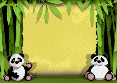 Two panda Stock Illustration