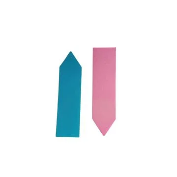 Two paper flags with pointed ends isolated on black background Stock Illustration