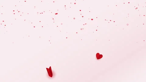 Two paper red hearts background with text space Stock Footage 244788710