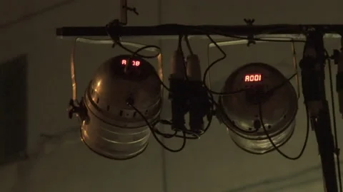 Two par led mounted on a stand 動画素材 230716630