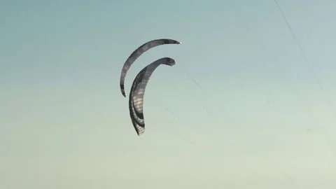 Two parachute flying in the sky Stock Footage 77805487