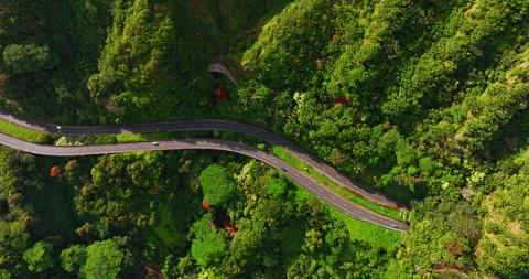Two parallel highways crossing the mountains. Stock-Footage 306296067