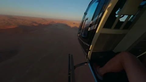 Two Passengers in a Helicopter Stock Footage 295026806