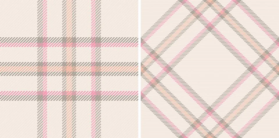 Two pastel tartan patterns create a versatile design. Use as a background for Stock Illustration