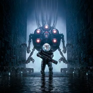 Two on patrol Illustrazione stock