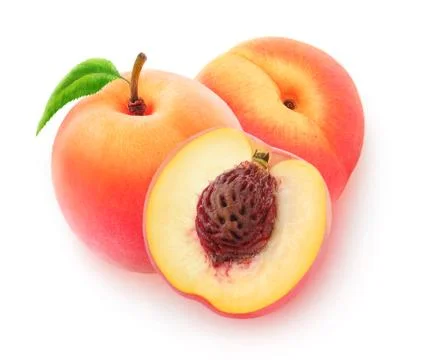 Two peaches Stock Photos