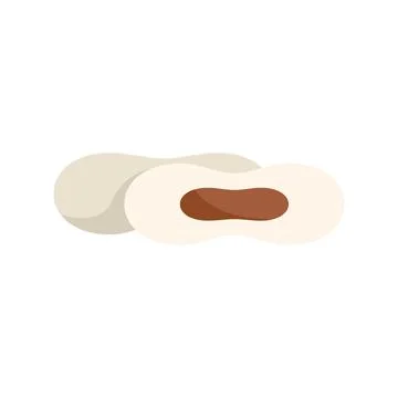 Two peanuts in shell minimalist vector illustration on white background Illustrazione stock