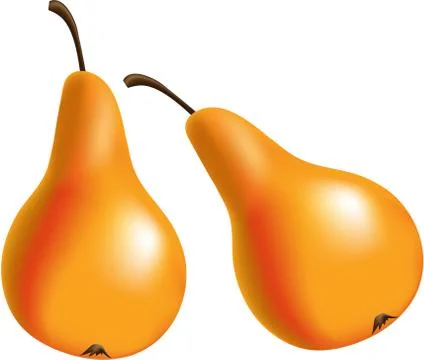 Two pears Stock Illustration