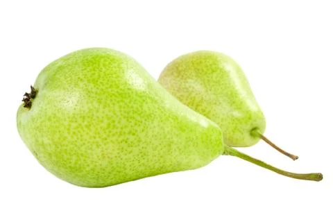 Two  pears isolated on white Stock Photos