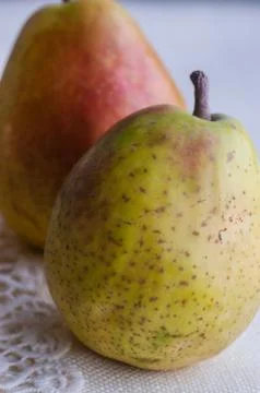 Two pears. Organic fruit. Two pears, fruits and vitamins Stock Photos