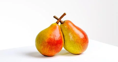 Two pears on a white background Foto stock