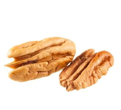 Two pecans isolated Stock Photos