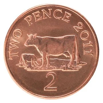 Two pence coin Stock Photos