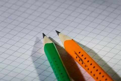 Two pencil and notebook Stock Photos