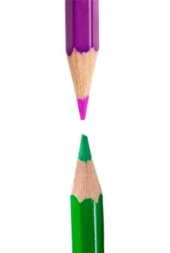 Two pencils confronted Foto stock