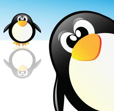 Two penguins Stock Illustration