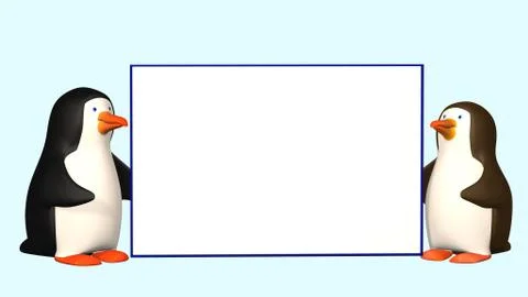 Two penguins Stock Illustration