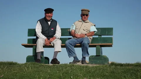 Two Pensioner On The Dike Vídeos de archivo 61883155