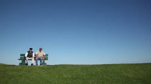 Two Pensioner On The Dike 動画素材 61884848