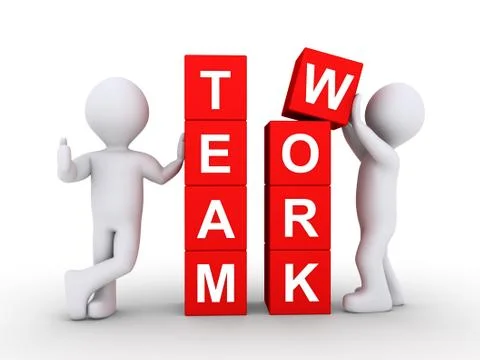 Two people and teamwork concept Stock Illustration