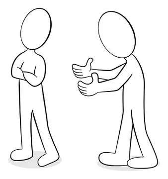 Two people are of different opinion Stock-Illustration