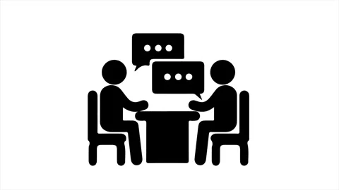 Two people are having a dialog at the negotiating table. The leader, the bos Stock Footage 255844318