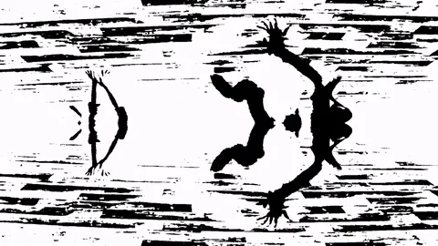 Two People Dance In The Abstraction In The Front View In Drawing Stock Footage 85315274