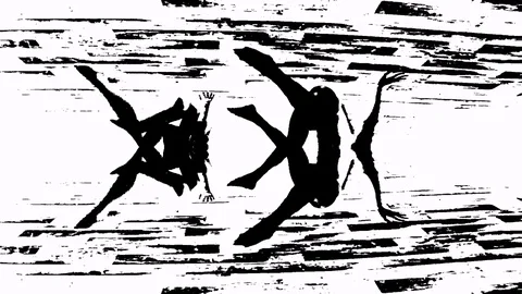 Two People Dance In The Abstraction In The Front View In Draw Art Video stock 85315280