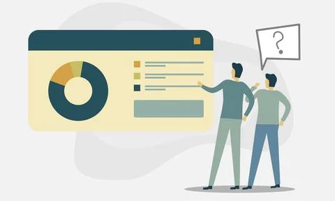 Two People Discussing Idea Stock Illustration