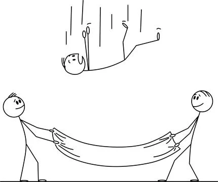 Two people enjoying a hammock Vector Stock Illustration