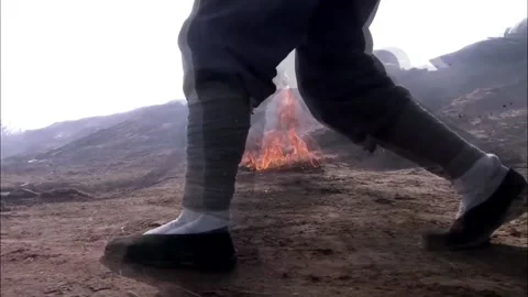 Two people fight Stock Footage 235267514