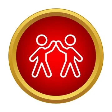 Two people giving high five success partnership Stock Illustration