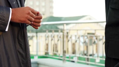 Two people handshake Stock Footage 83177869