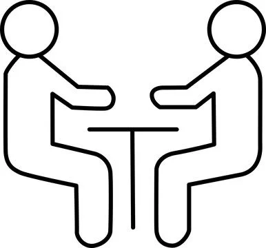 Two people having a conversation Vector Illustrazione stock