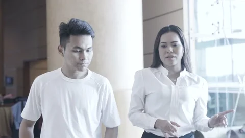 Two people having a discussion Stock Footage 170806600