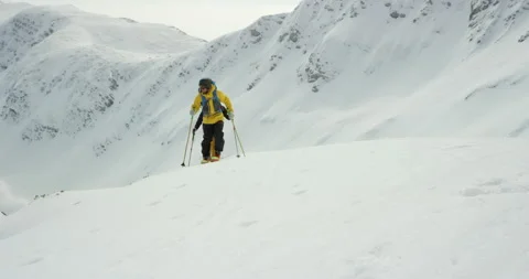 Two People Hiking In The Snow Stock Footage 140193435