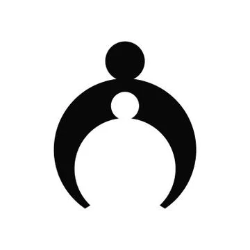 Two people icon vector, line outline two persons together isolated symbol, id Stock Illustration