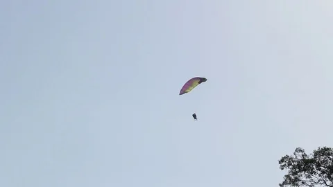 Two people on parachute Video stock 77053531