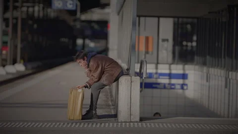 Two People Seeking Each Other Missing Being to Late Leaving Stock Footage 266620719
