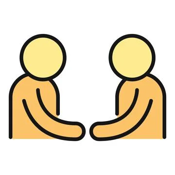 Two people shaking hands making business deal Stock Illustration
