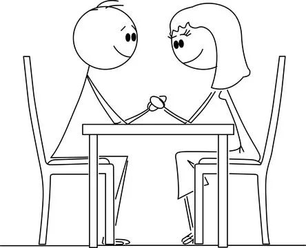 Two people shaking hands Vector Stock Illustration